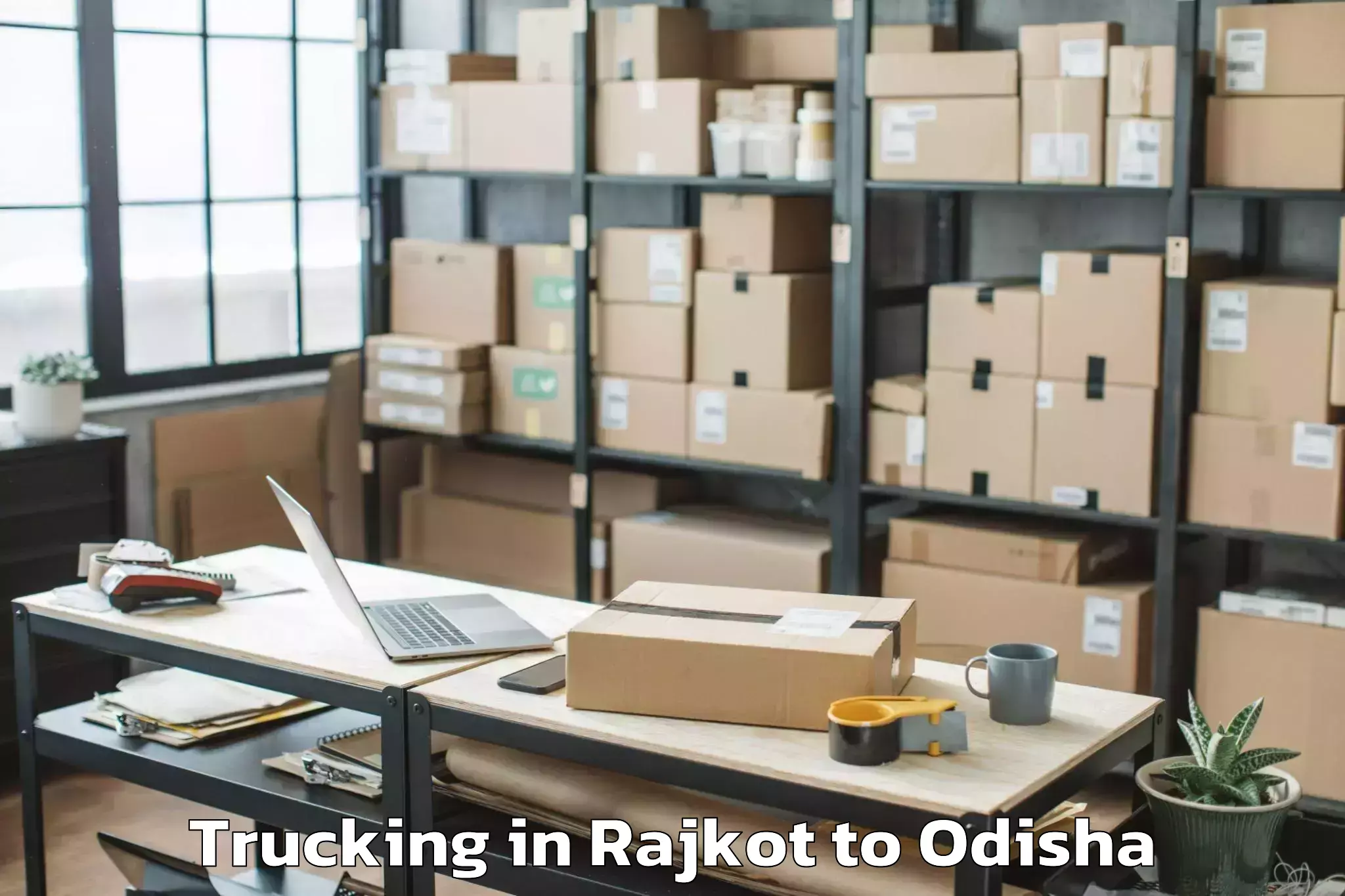 Book Rajkot to Baudh Trucking Online